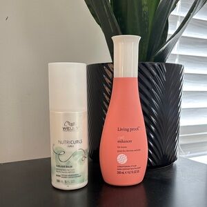 Living Proof Curl Enhancer and Wella Nutricurls Balm Set